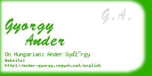 gyorgy ander business card